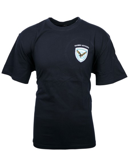 Τ-SHIRT ΜΠΛΕ ΑΕΡΟΠΟΡΙΑΣ ΜΕ ΠΛΑΤΗ ΠΟΛΕΜΙΚΗ ΑΕΡΟΠΟΡΙΑ