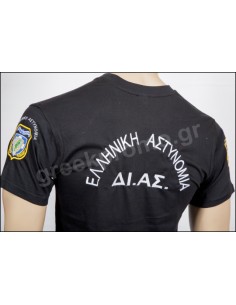 T-SHIRT ΜΑΥΡΟ ΔΙ.ΑΣ 5 ΚΕΝΤΗΜΑΤΑ