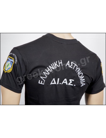 T-SHIRT ΜΑΥΡΟ ΔΙ.ΑΣ 5 ΚΕΝΤΗΜΑΤΑ