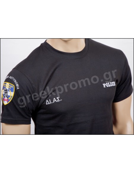 T-SHIRT ΜΑΥΡΟ ΔΙ.ΑΣ 5 ΚΕΝΤΗΜΑΤΑ