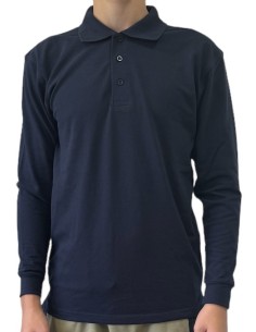 POLO ΜΠΛΕ ΜΑΚΡΥΜΑΝΙΚΟ 65-35 POLY-COTTON