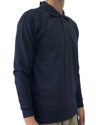 POLO ΜΠΛΕ ΜΑΚΡΥΜΑΝΙΚΟ 65-35 POLY-COTTON