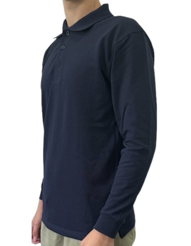 POLO ΜΠΛΕ ΜΑΚΡΥΜΑΝΙΚΟ 65-35 POLY-COTTON