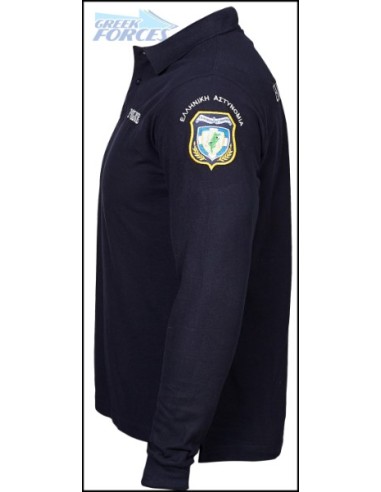 POLO ΜΠΛΕ ΜΑΚΡΥΜΑΝΙΚΟ ΑΣΤΥΝΟΜΙΑΣ 65%POL-35%COTTON