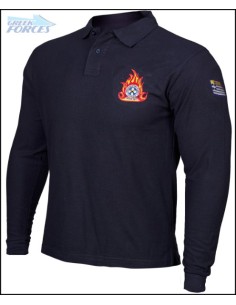 POLO ΜΠΛΕ ΜΑΚΡΥΜΑΝΙΚΟ ΠΥΡΟΣΒΕΣΤΙΚΗΣ + FIRE CORPS 65-35POL COTTON 2