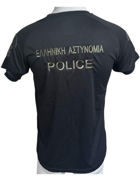 Τ-SHIRT ΜΑΥΡΟ QUICK DRY ΕΛΛΗΝΙΚΗ ΑΣΤΥΝΟΜΙΑ