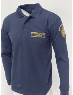 POLO ΜΠΛΕ ΜΑΚΡΥΜΑΝΙΚΟ ΣΟΦΡΩΝΙΣΤΙΚΗ ΥΠΗΡΕΣΙΑ 65%POL-35%COTTON 2