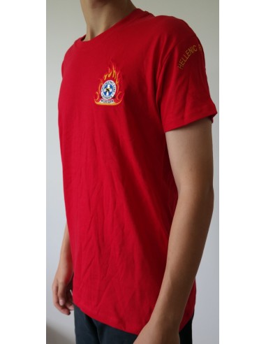 Τ-SHIRT KOKKINO ΠΥΡΟΣΒΕΣΤΙΚΗΣ+FIRE CORPS ΕΠΟΧΙΚΟΣ