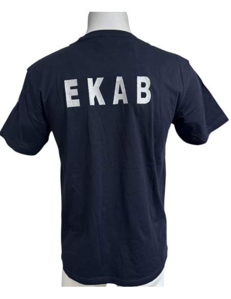 T-SHIRT  ΜΠΛΕ ΕΚΑΒ ΣΤΗΘΟΣ +ΠΛΑΤΗ ΓΡΑΜΜΑΤΑ + ΣΗΜΑΙΑ