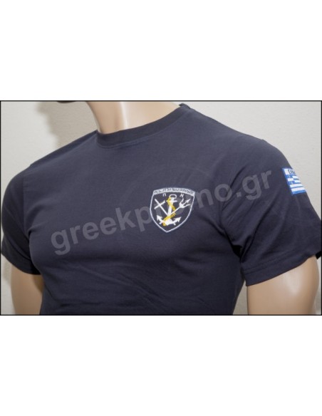 Τ-SHIRT ΜΠΛΕ ΠΟΛΕΜΙΚΟ ΝΑΥΤΙΚΟ ΝΕΚΡΟΚΕΦΑΛΗ