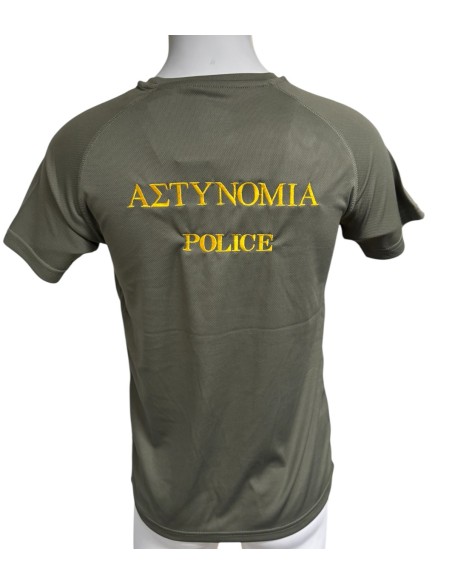 Τ-SHIRT XAKI QUICK DRY ΥΑΤ 3 ΚΕΝΤΗΜΑΤΑ ΑΣΤΥΝΟΜΙΑ POLICE
