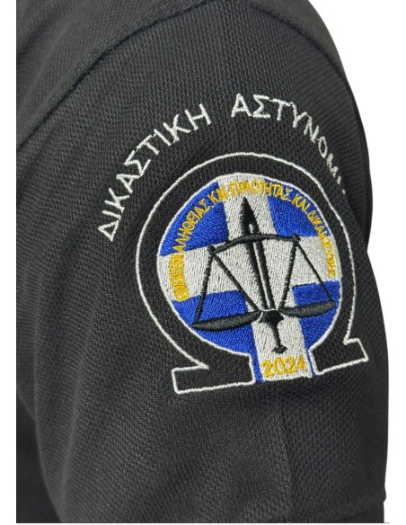 POLO ΜΑΥΡΟ QUICK DRY ΔΙΚΑΣΤΙΚΗ ΑΣΤΥΝΟΜΙΑ JUDICIAL POLICE 2024