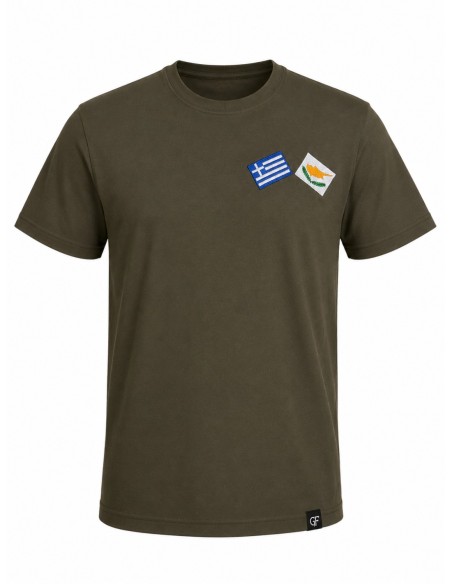 T-SHIRT ΧΑΚΙ ΑΕΤΟΣ ΣΗΜΑΙΑ ΕΛΛΑΔΑ ΑΓΚΑΘΙΑ
